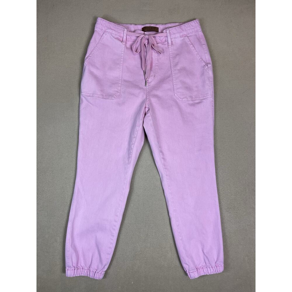 Judy‎ Blue Pants Womens 13/31 Pink High Rise Tapered Regular Fit Denim Jogger